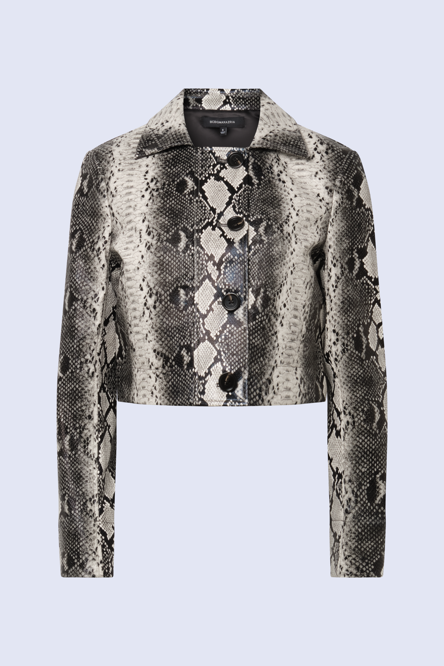 BCBGMAXAZRIA Paloma Printed Jacket Snakeskin Black & White Print