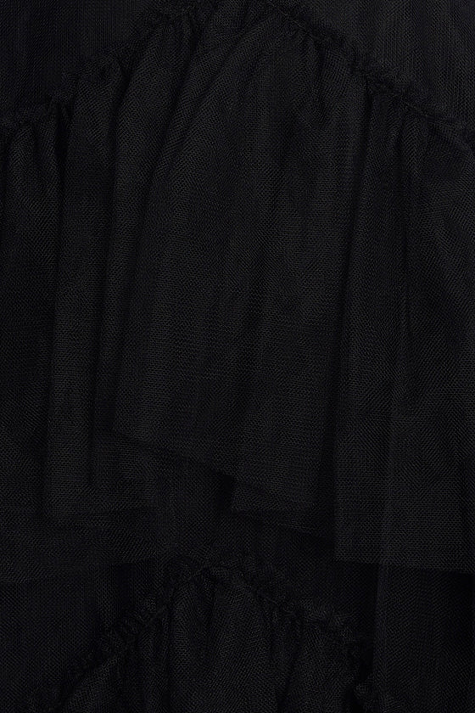 BCBGMAXAZRIA Oly Tiered Ruffle Tulle Evening Gown Black