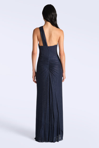 BCBGMAXAZRIA Twist Hot Fix Gown Maritime Blue