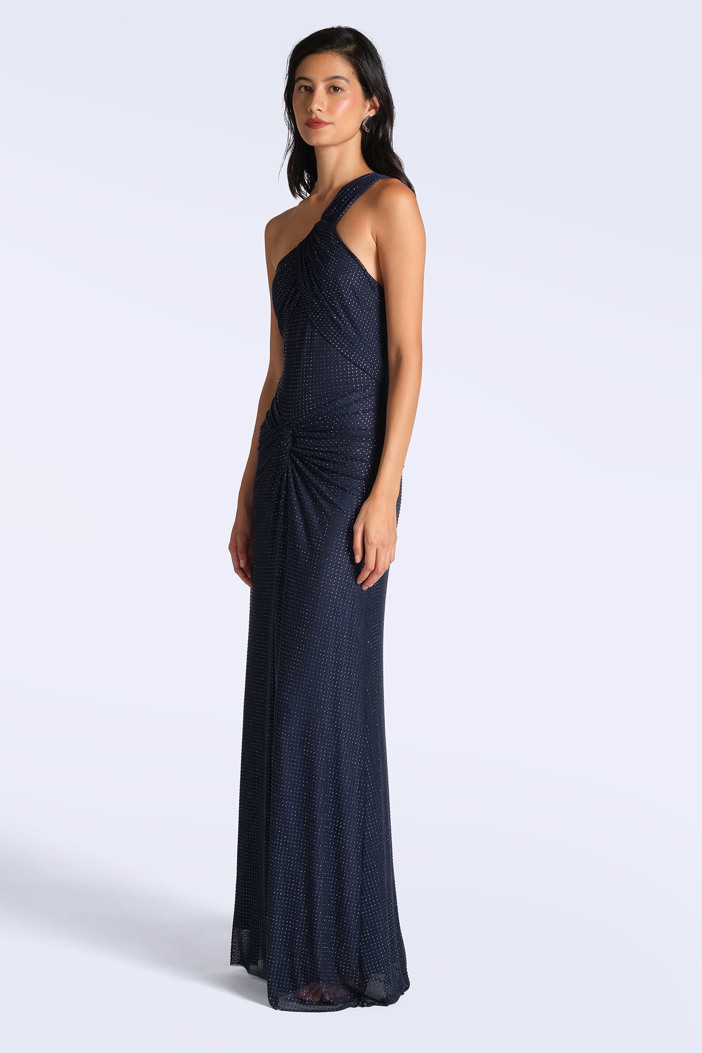 BCBGMAXAZRIA Twist Hot Fix Gown Maritime Blue