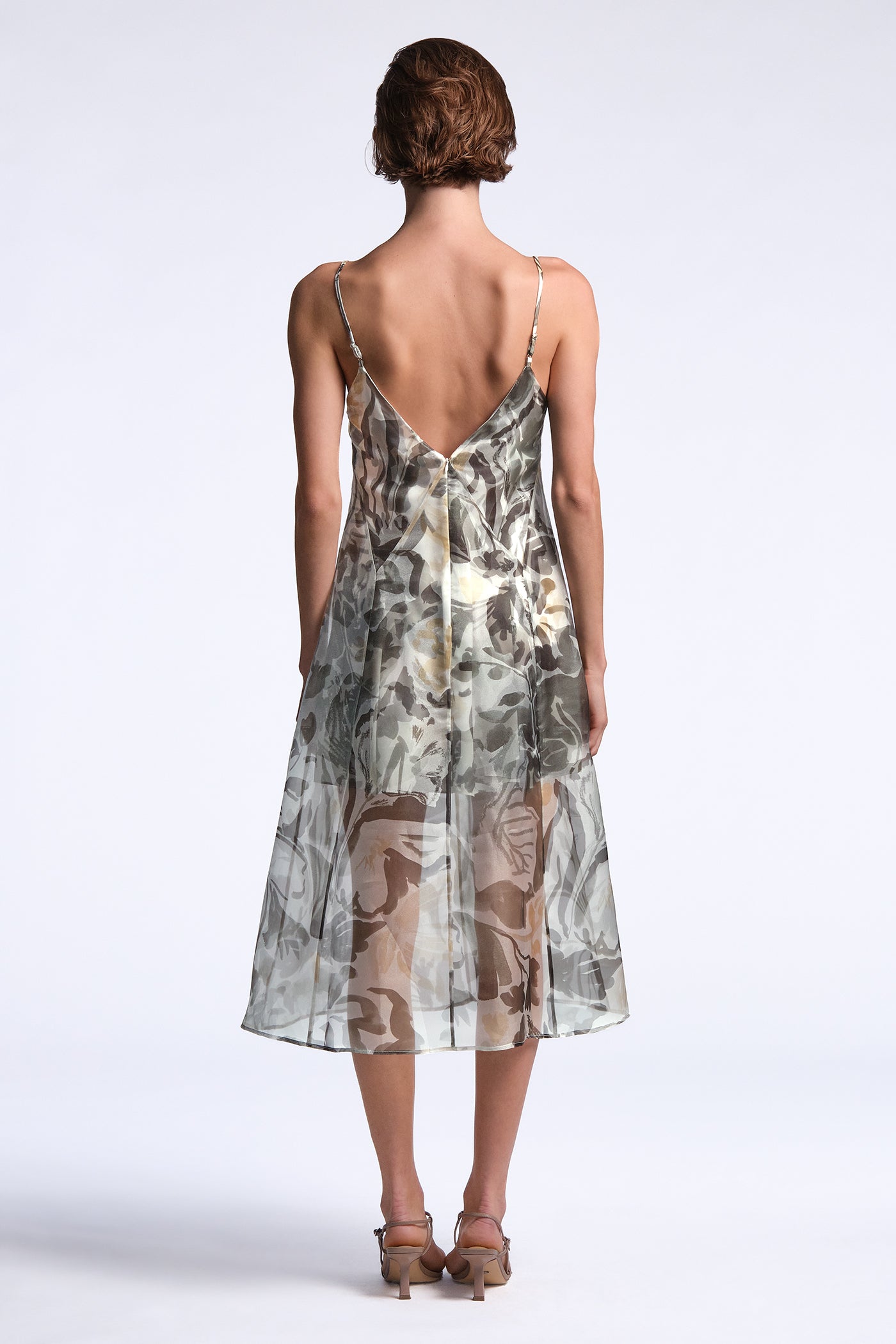 BCBGMAXAZRIA Lorelie Dress Abstract Garden Print