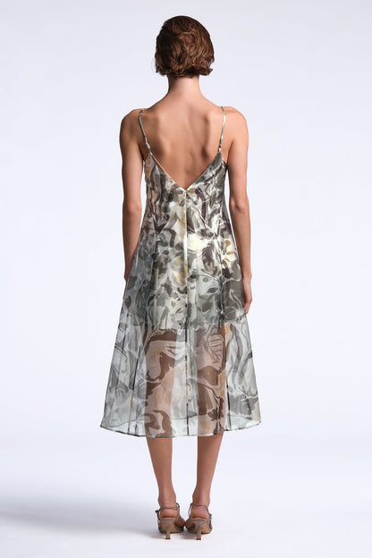 BCBGMAXAZRIA Lorelie Dress Abstract Garden Print