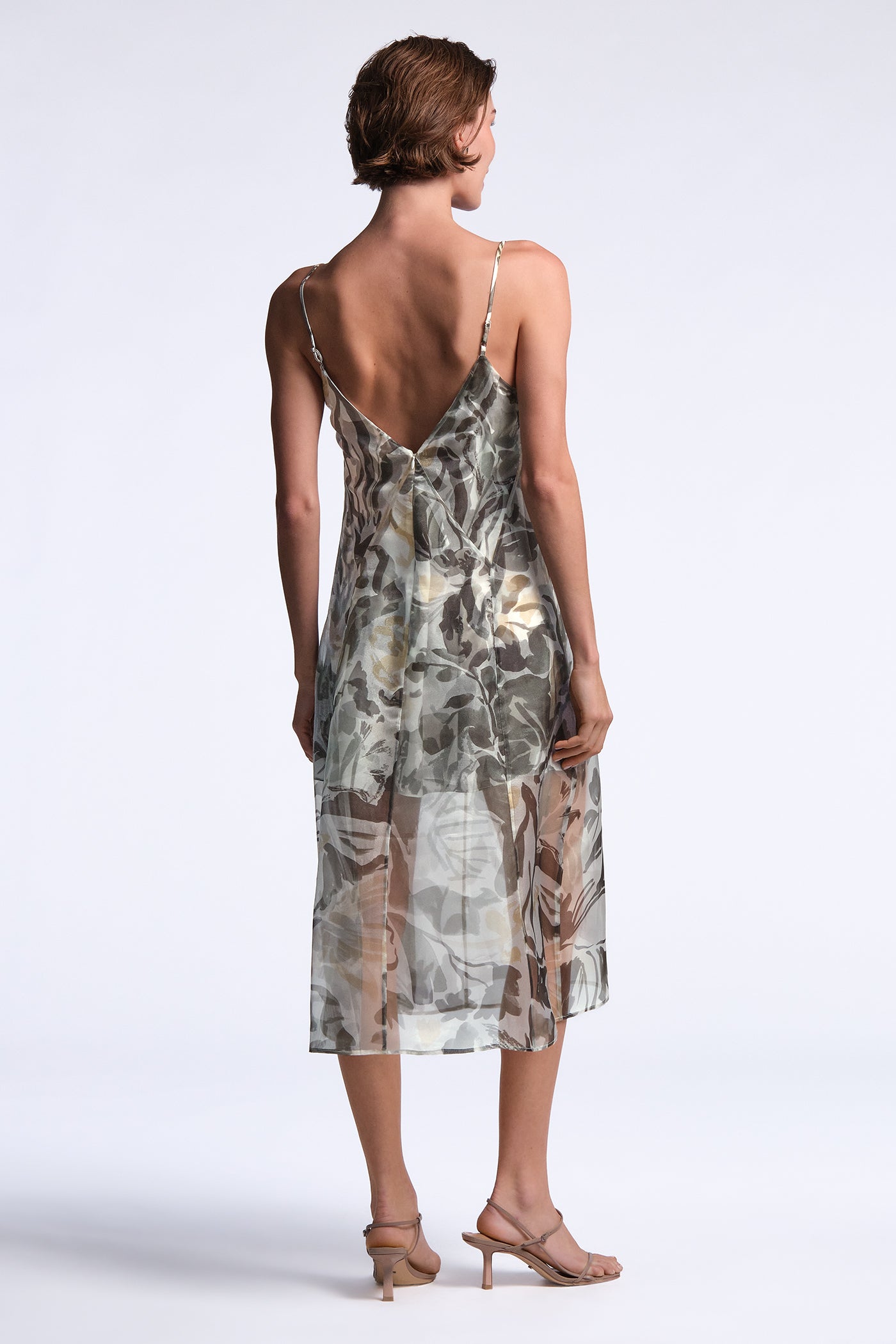 BCBGMAXAZRIA Lorelie Dress Abstract Garden Print
