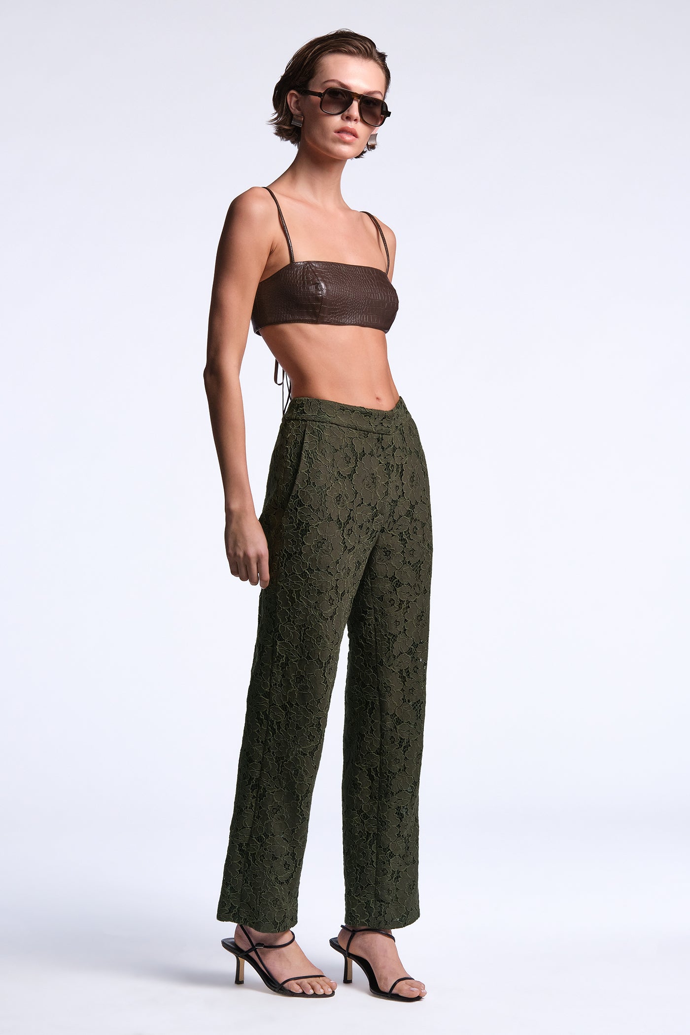 BCBGMAXAZRIA Safiya Pant Dark Olive