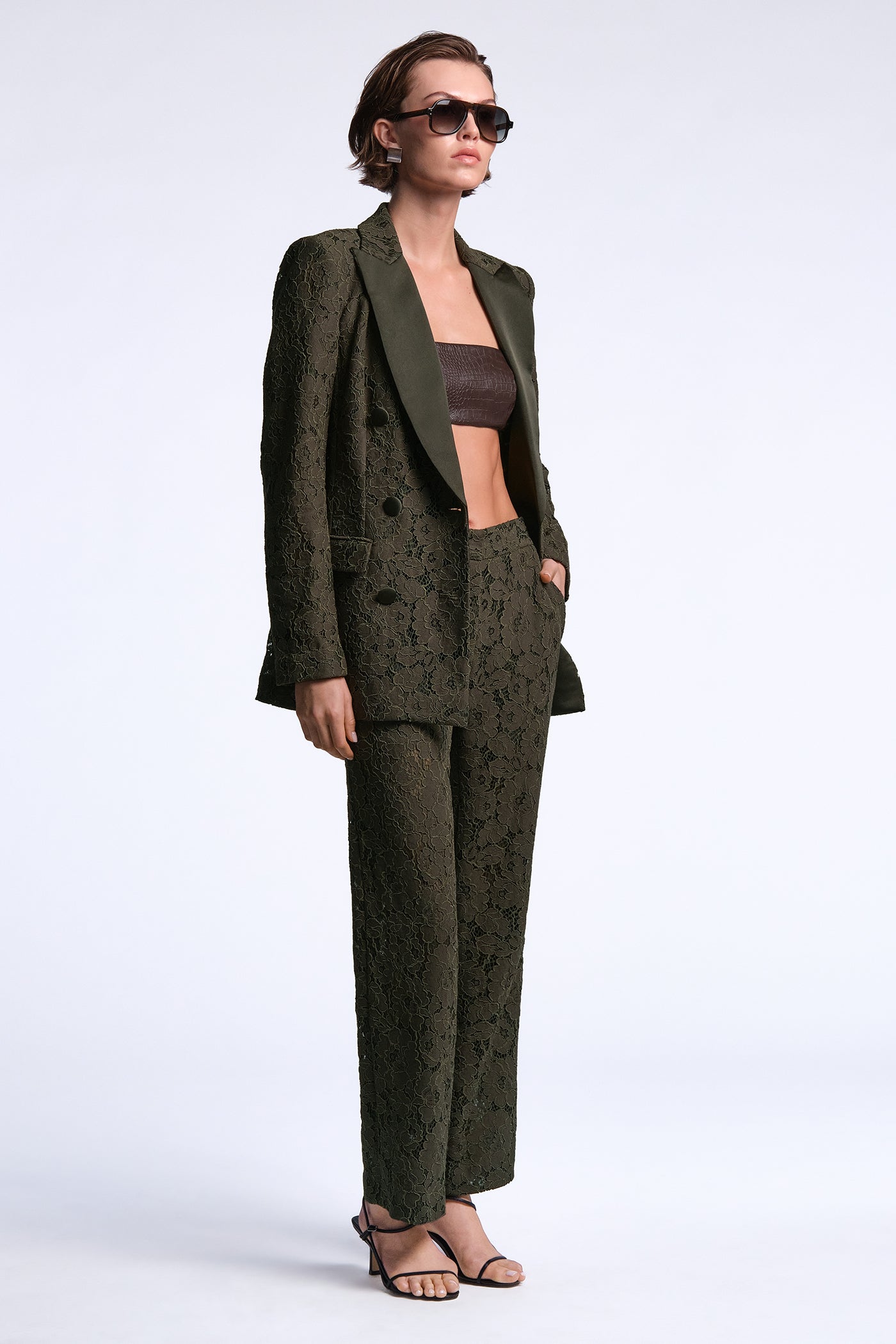 BCBGMAXAZRIA Safiya Pant Dark Olive
