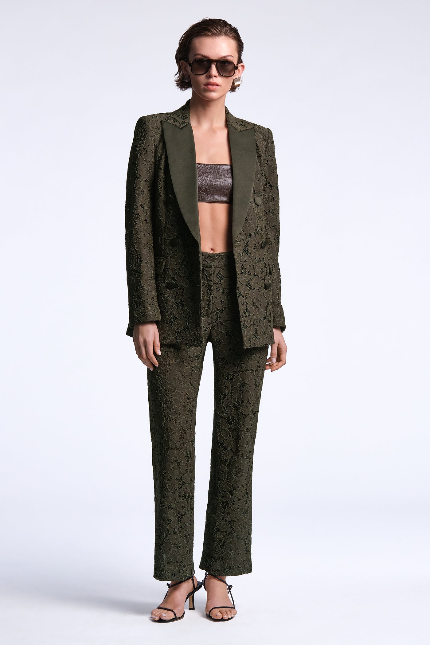 BCBGMAXAZRIA Safiya Pant Dark Olive
