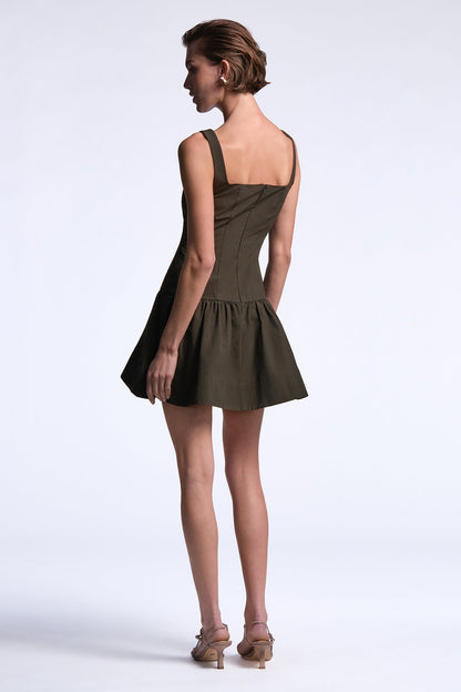 BCBGMAXAZRIA Sofia Dress Dark Olive