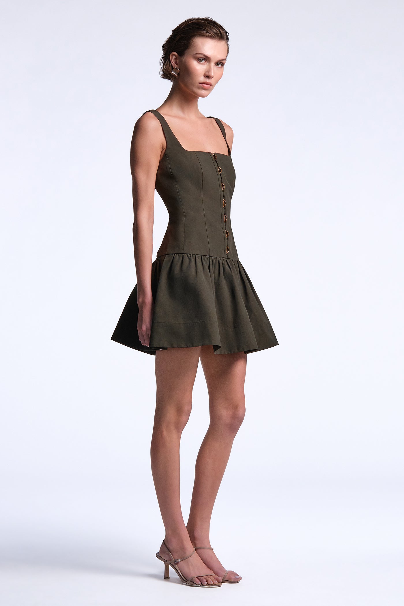 BCBGMAXAZRIA Sofia Dress Dark Olive
