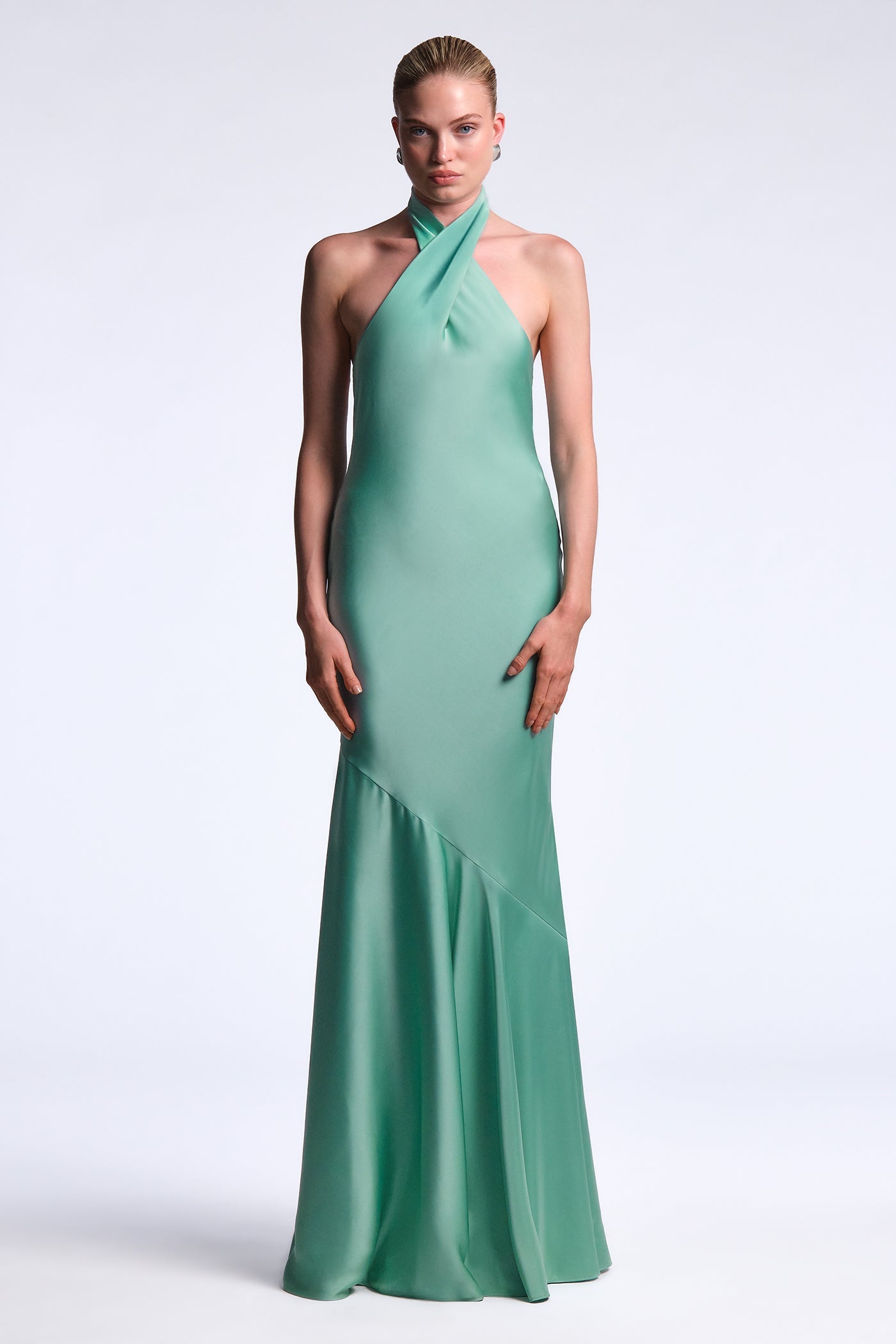 BCBGMAXAZRIA Evelyn Gown Eucalyptus