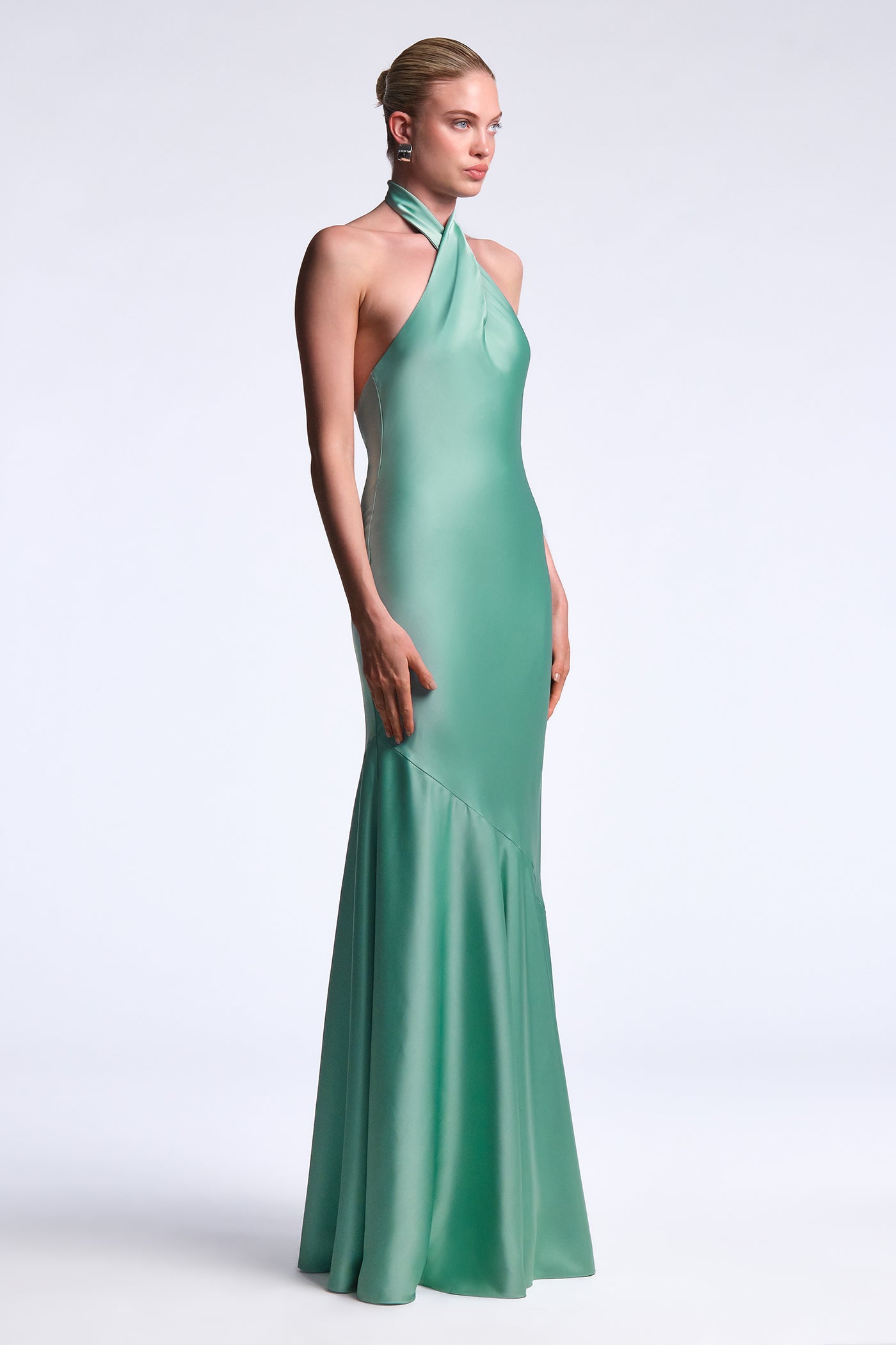 BCBGMAXAZRIA Evelyn Gown Eucalyptus