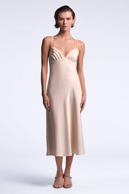 BCBGMAXAZRIA Mona Dress Peach Blush