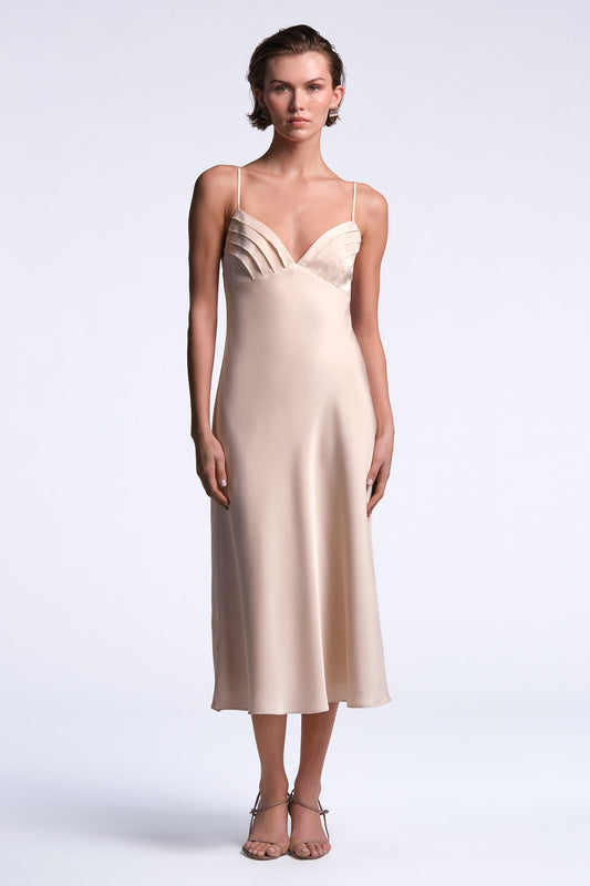 BCBGMAXAZRIA Mona Dress Peach Blush