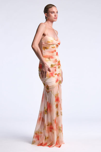 BCBGMAXAZRIA Soraya Gown Floral Echo Print