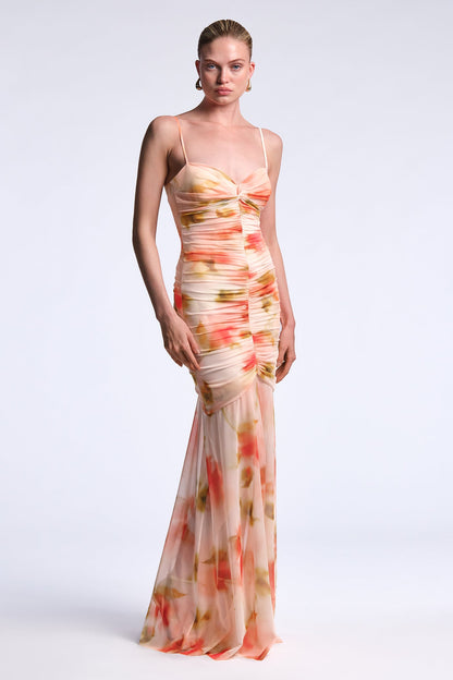 BCBGMAXAZRIA Soraya Gown Floral Echo Print