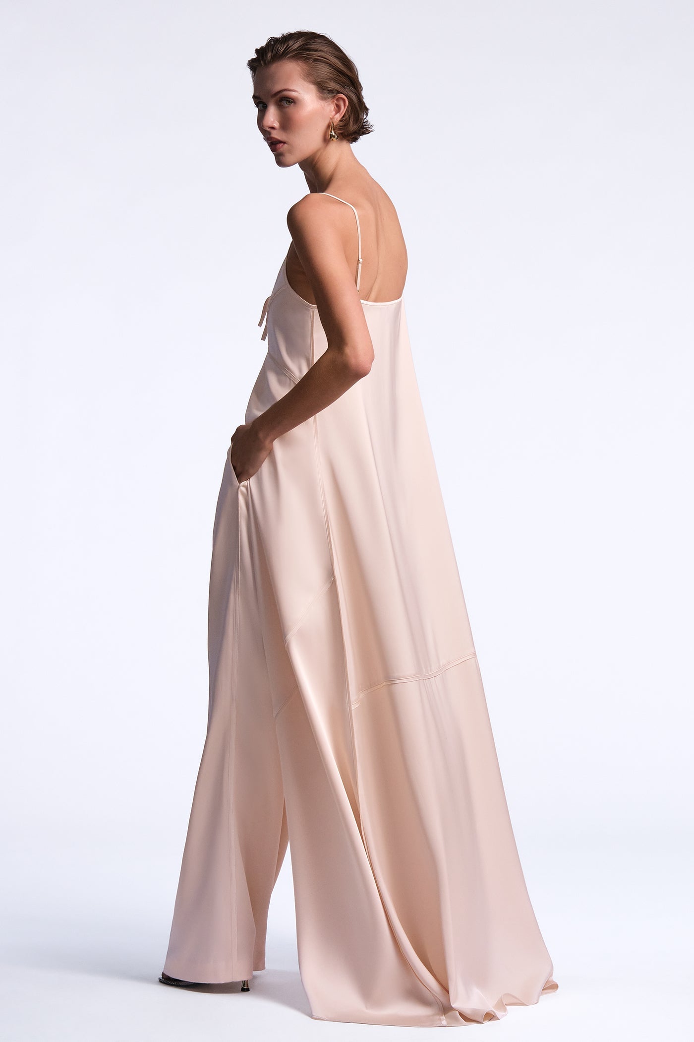 BCBGMAXAZRIA Cherie Blouse Peach Blush