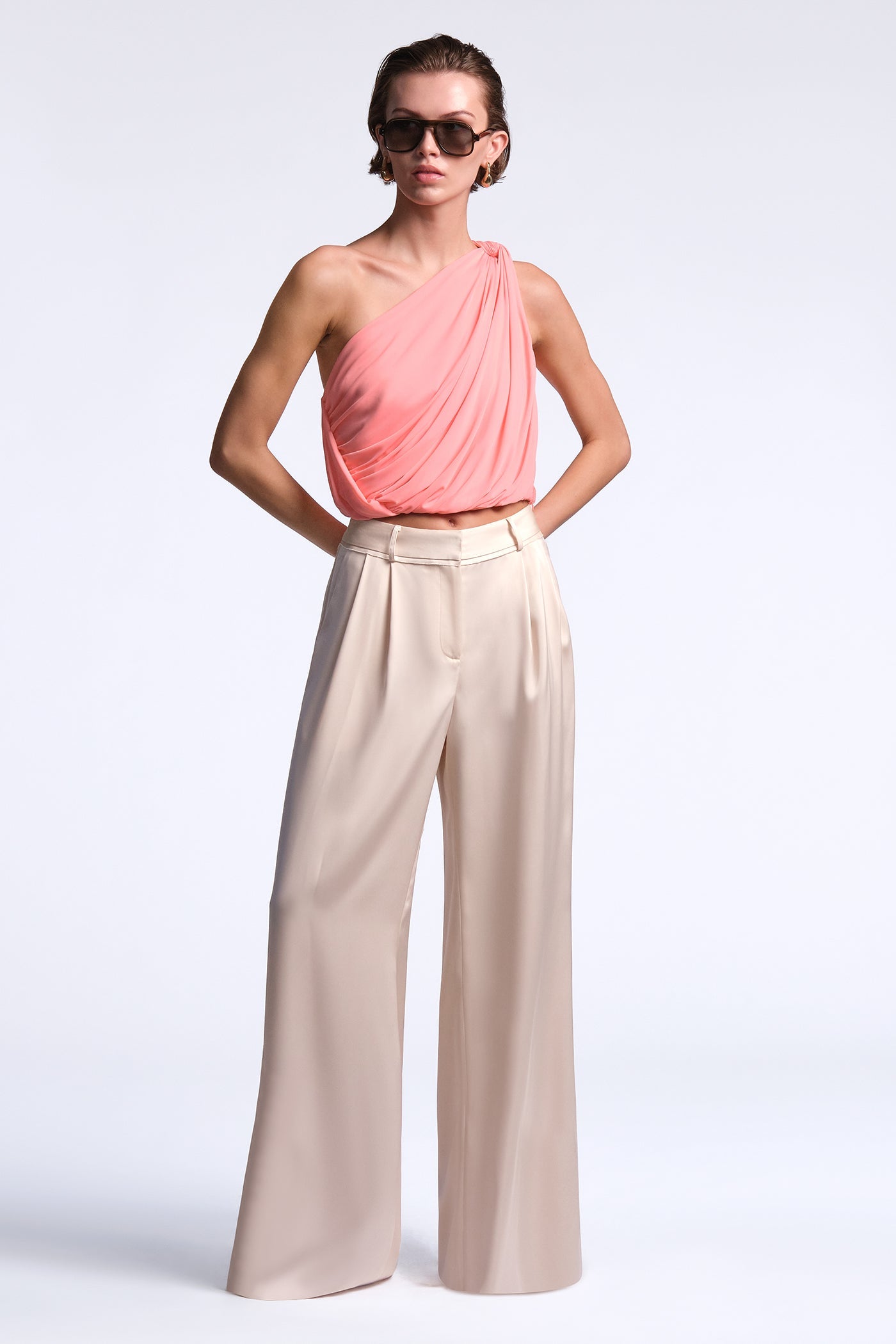 BCBGMAXAZRIA Lianna Top Candy Pink
