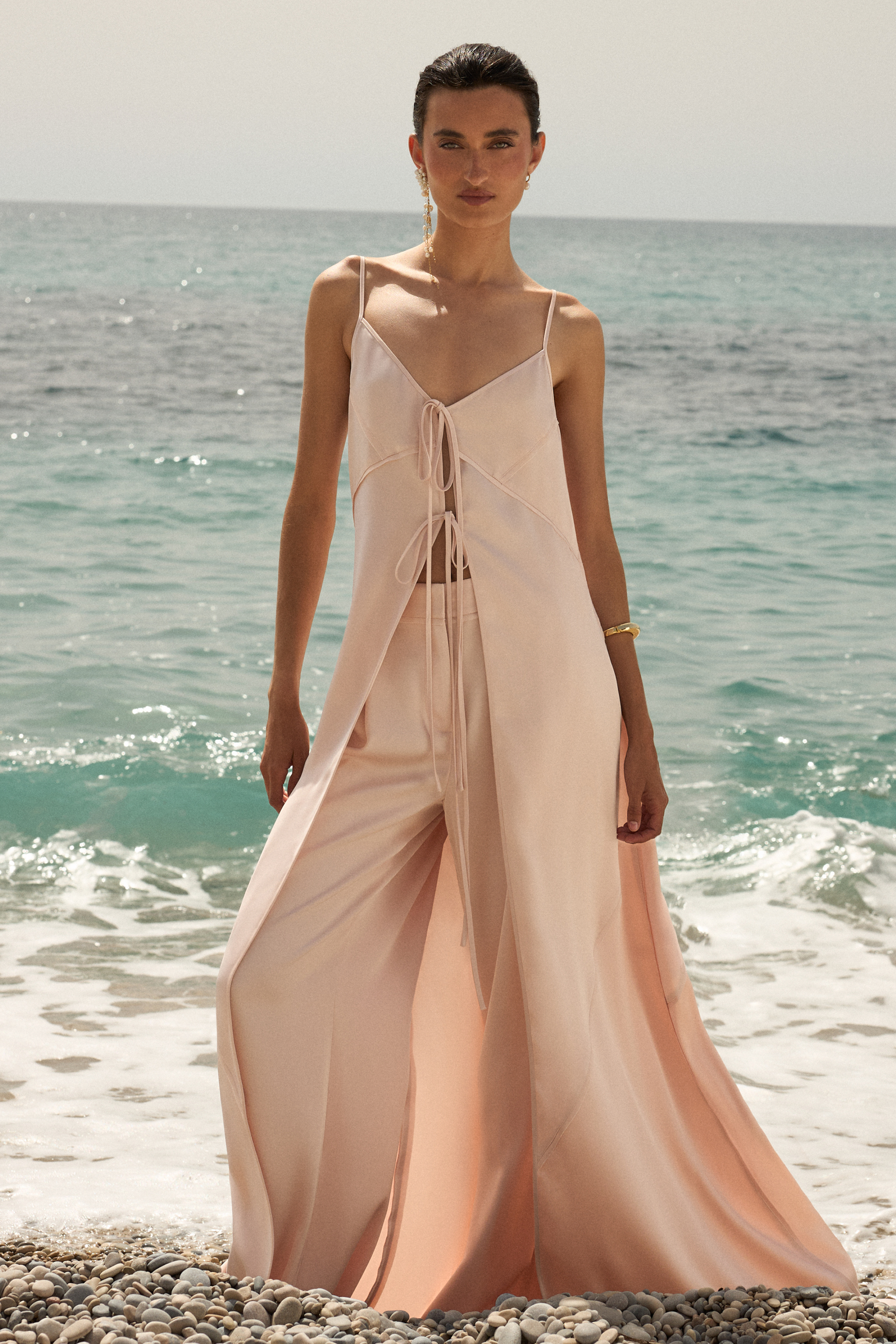 BCBGMAXAZRIA Ines Pant Peach Blush