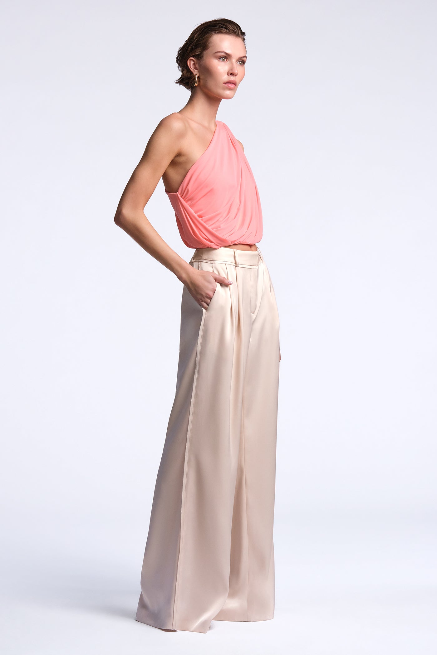 BCBGMAXAZRIA Ines Pant Peach Blush