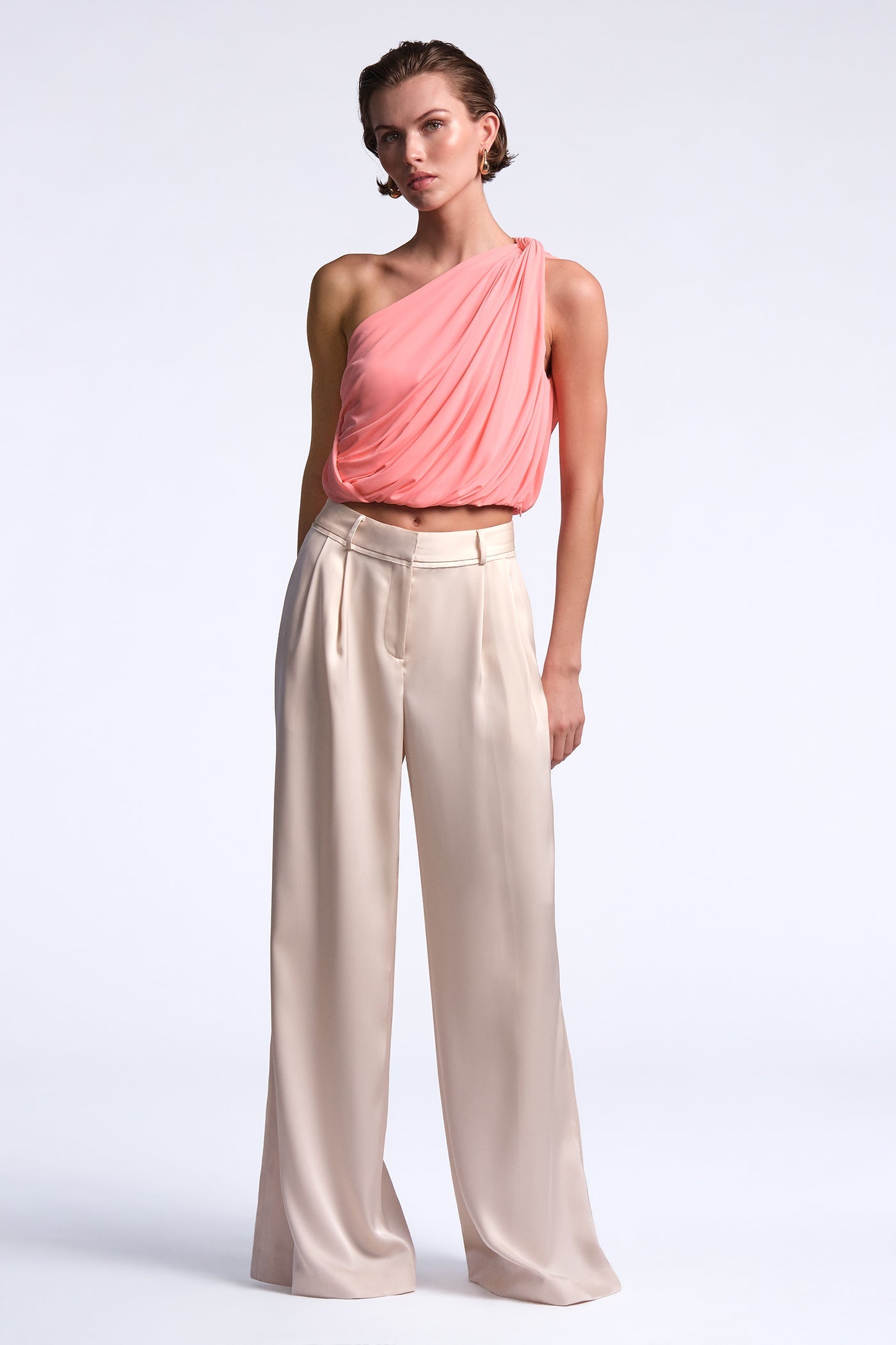 BCBGMAXAZRIA Ines Pant Peach Blush