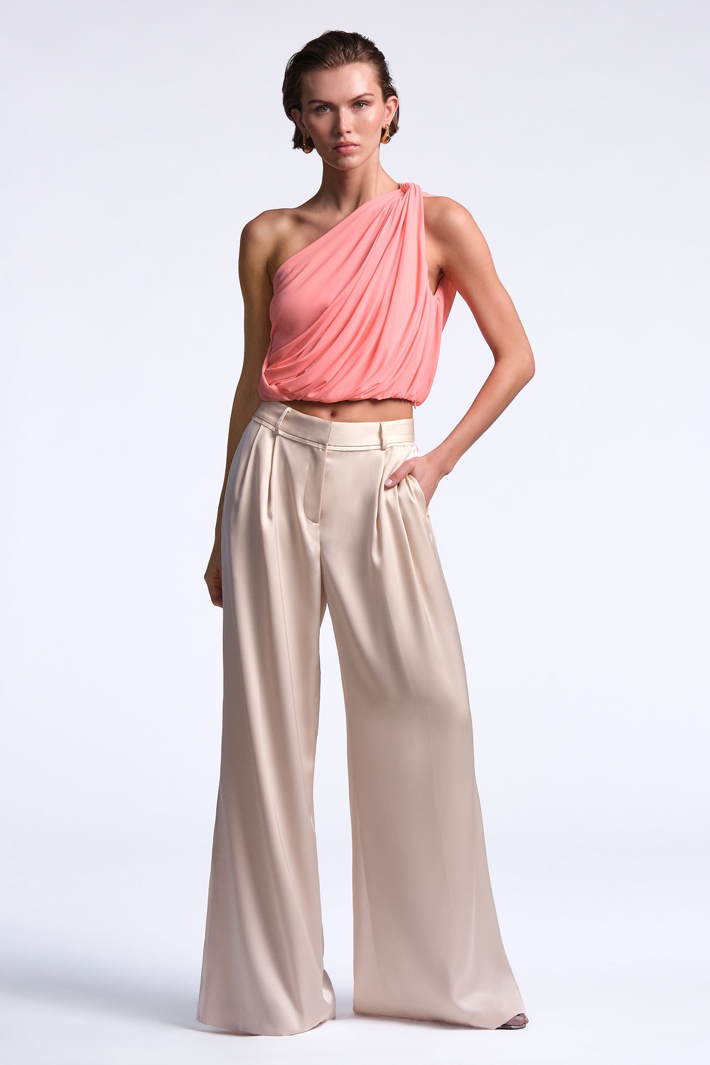 BCBGMAXAZRIA Ines Pant Peach Blush
