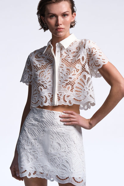BCBGMAXAZRIA Nadira Polo White