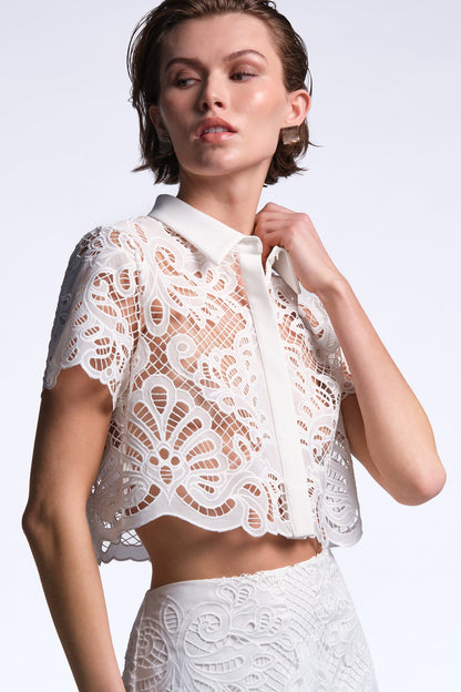 BCBGMAXAZRIA Nadira Polo White