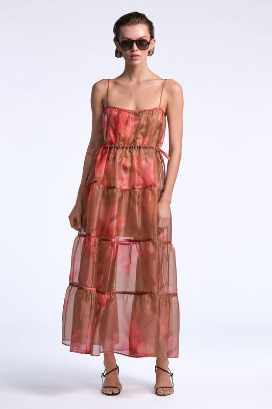BCBGMAXAZRIA Carter Dress Flame Meadow Print