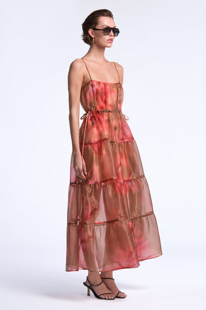 BCBGMAXAZRIA Carter Dress Flame Meadow Print