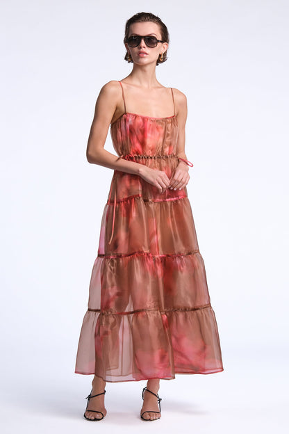 BCBGMAXAZRIA Carter Dress Flame Meadow Print