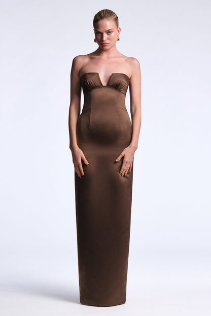 BCBGMAXAZRIA Mariane Gown Chocolate