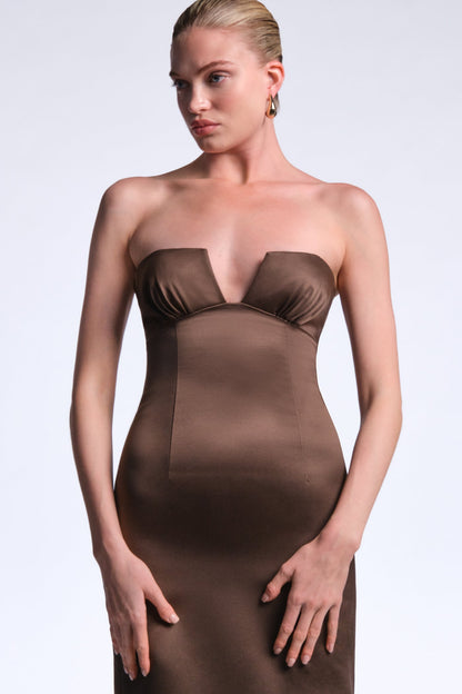 BCBGMAXAZRIA Mariane Gown Chocolate