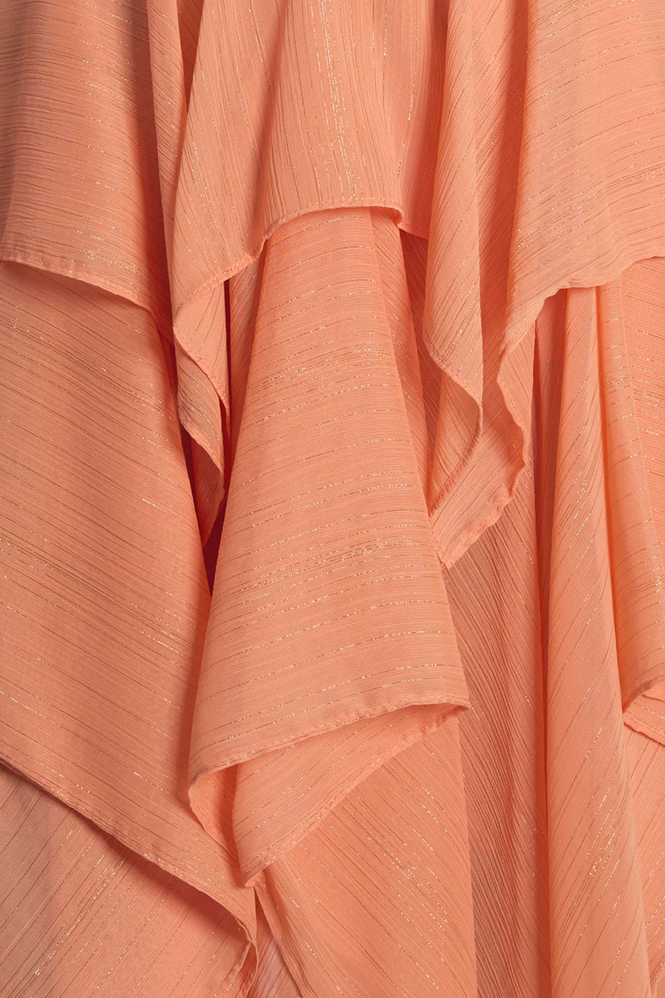 BCBGMAXAZRIA Ruffle Skirt Dress Apricot