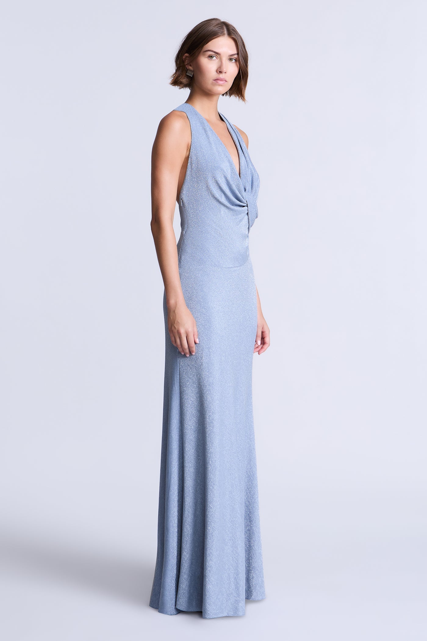 BCBGMAXAZRIA Knit Demi Gown Wedgewood Blue