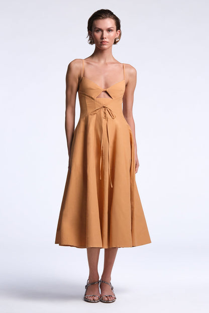 BCBGMAXAZRIA Hallie Dress Carmel