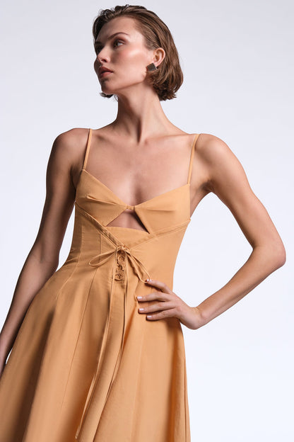 BCBGMAXAZRIA Hallie Dress Carmel