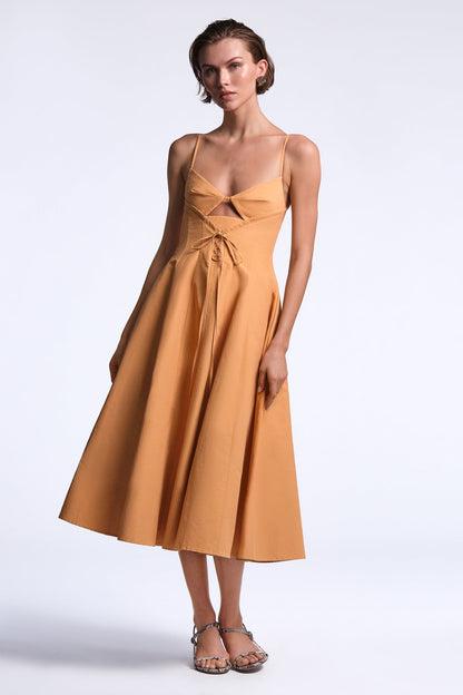 BCBGMAXAZRIA Hallie Dress Carmel