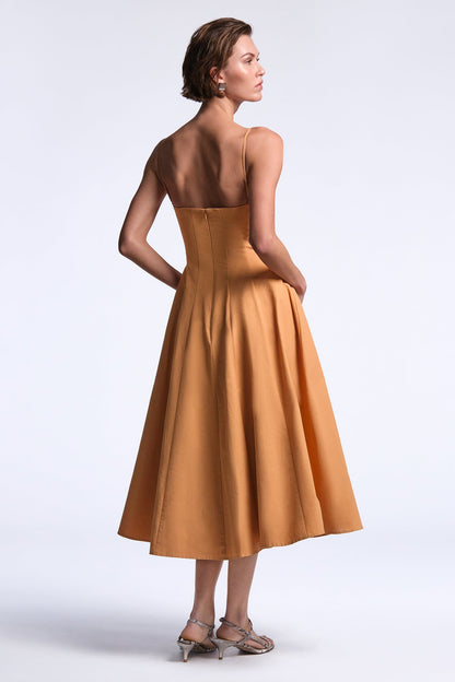 BCBGMAXAZRIA Hallie Dress Carmel