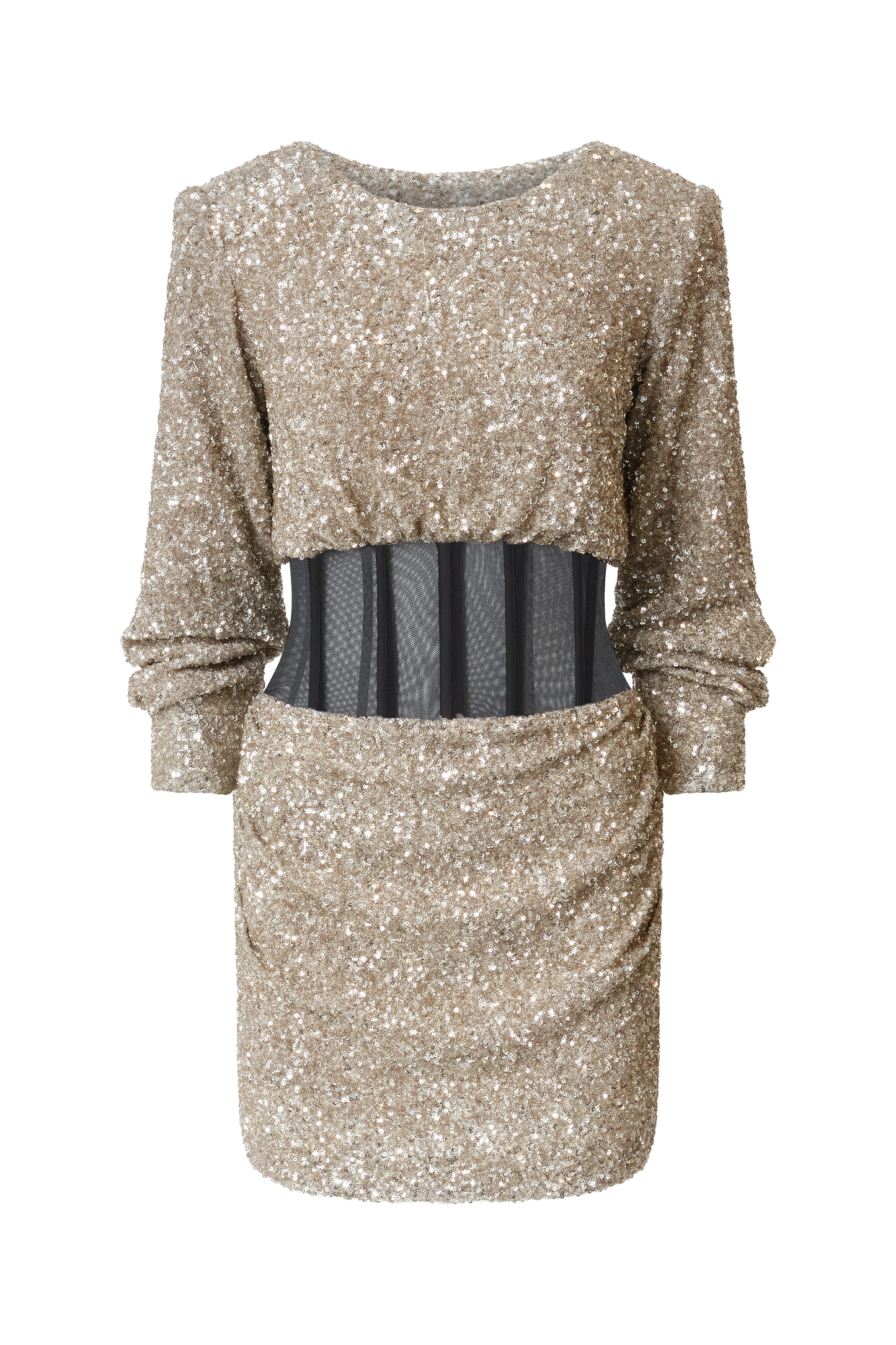 BCBGMAXAZRIA Cassia Dress Light Gold