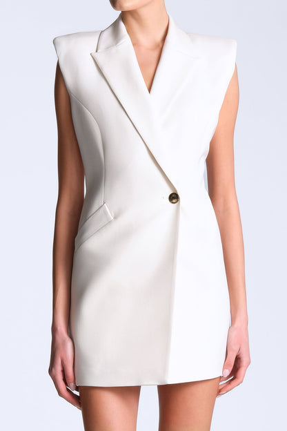 BCBGMAXAZRIA Kara Blazer Dress Gardenia