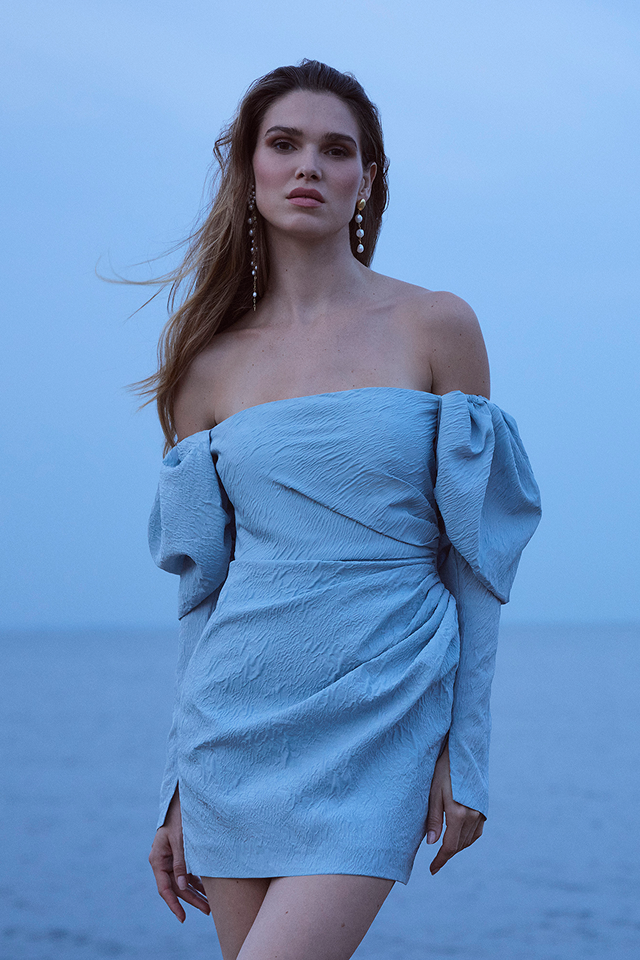 BCBGMAXAZRIA Bianca Dress Powder Blue