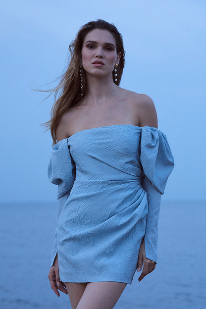 BCBGMAXAZRIA Bianca Dress Powder Blue
