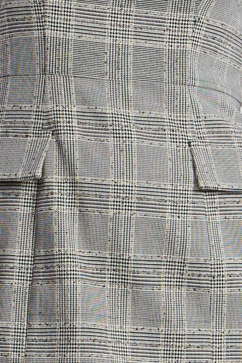 BCBGMAXAZRIA Glen Plaid Dress With Drape Glen Plaid