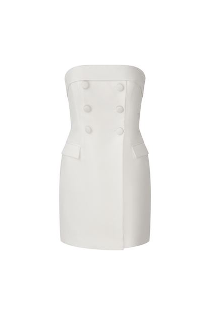 BCBGMAXAZRIA Carmen Dress Snow White