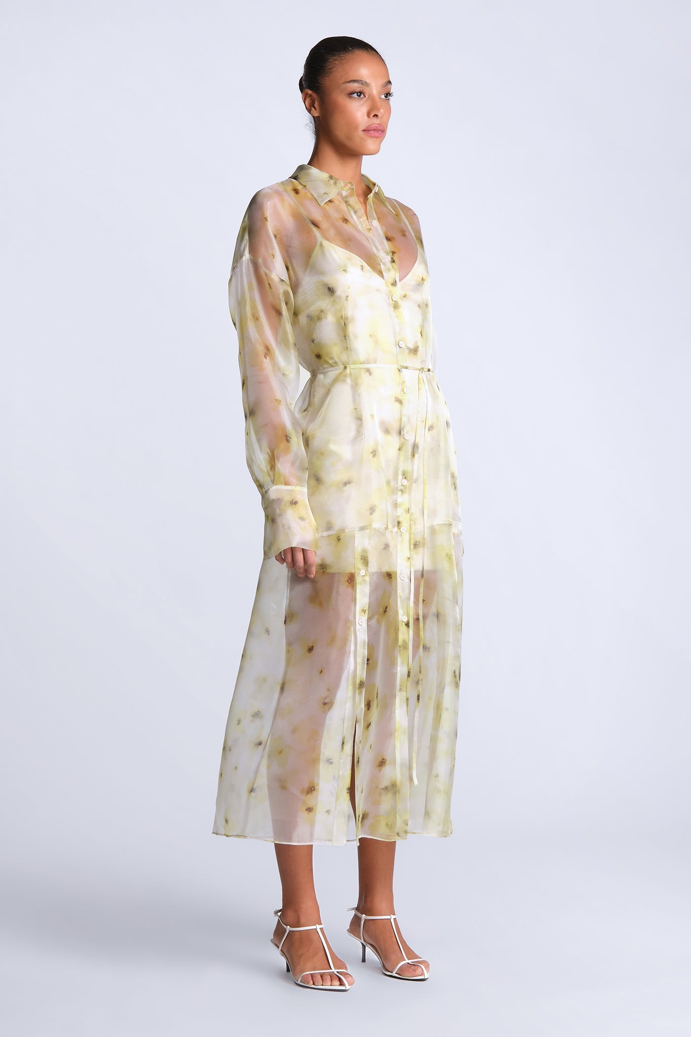 BCBGMAXAZRIA Monica Printed Dress Bouquet Print Firefly
