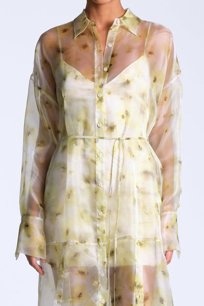 BCBGMAXAZRIA Monica Printed Dress Bouquet Print Firefly