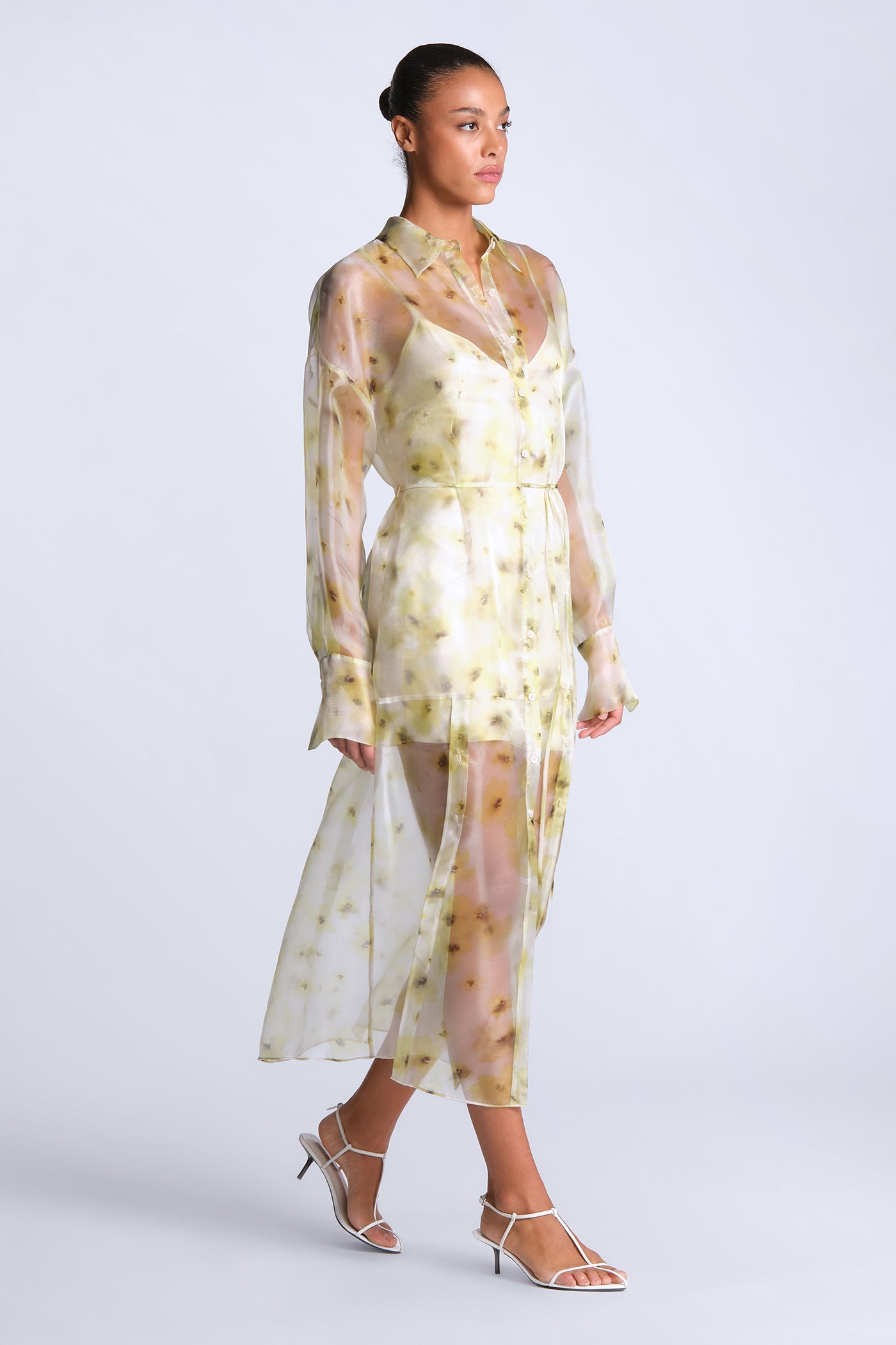 BCBGMAXAZRIA Monica Printed Dress Bouquet Print Firefly