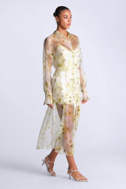 BCBGMAXAZRIA Monica Printed Dress Bouquet Print Firefly