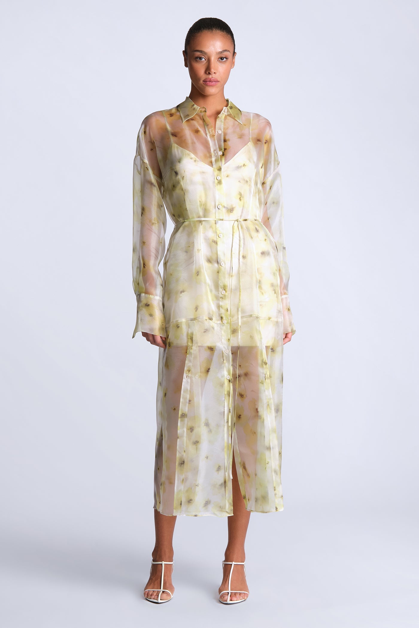 BCBGMAXAZRIA Monica Printed Dress Bouquet Print Firefly