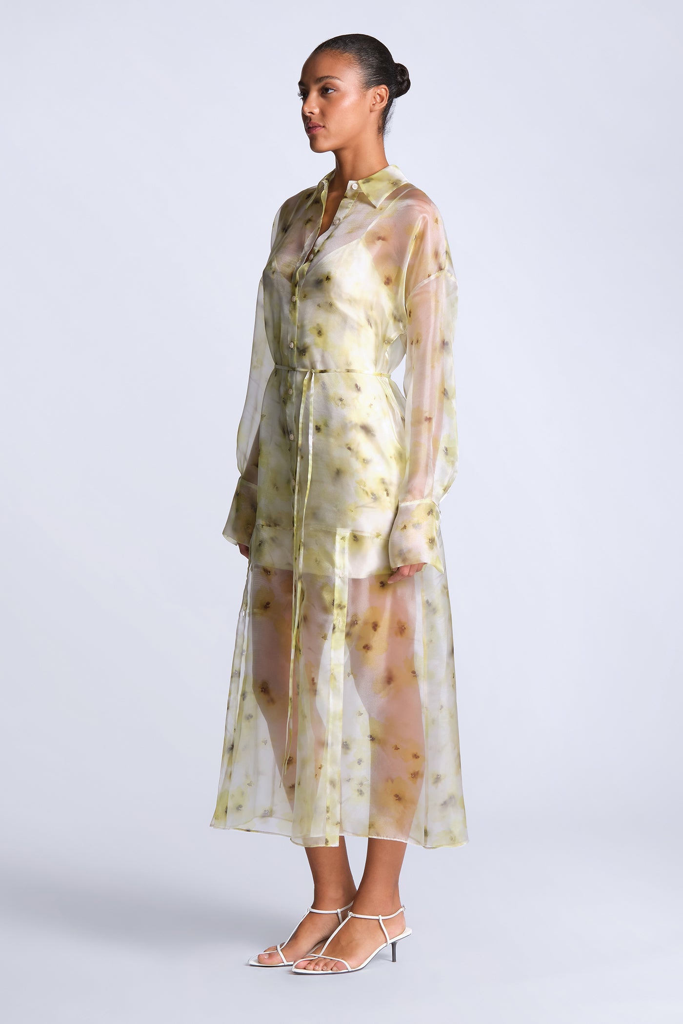 BCBGMAXAZRIA Monica Printed Dress Bouquet Print Firefly