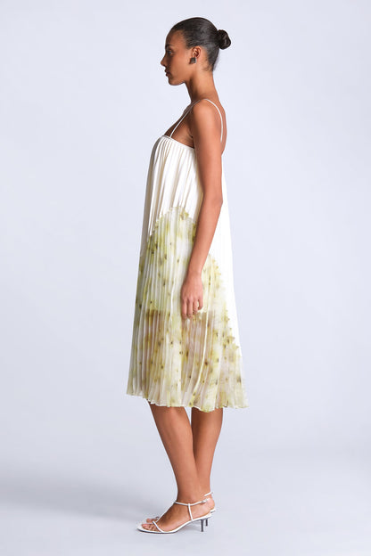 BCBGMAXAZRIA Jennifer Printed Dress Snow White & Bouquet Firefly Print